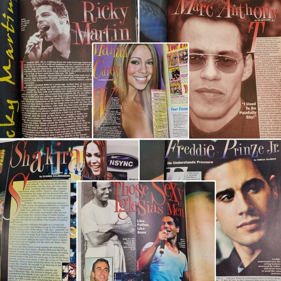 Latin Teen Magazine VTG 2000 Aguilera Iglesias Ricky Martin Shakira w/ Posters - Picture 5 of 10